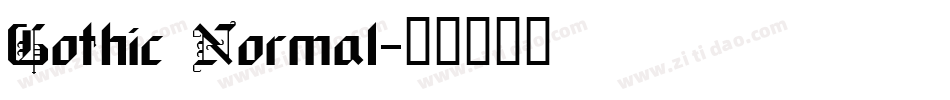 Gothic Normal字体转换